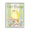 Stupell Industries Easter Blessings Text Striped Yellow Chick Egg Basket Framed Giclee Art
